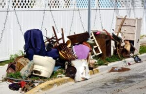 residential junk placed outside home